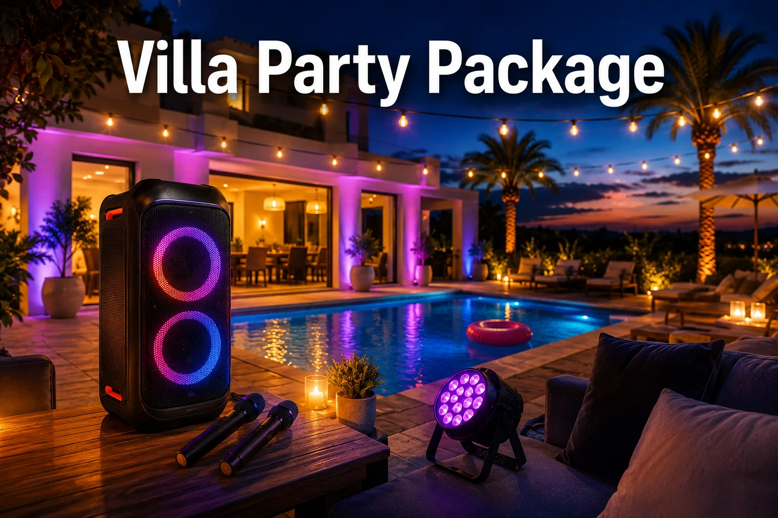 Villa Party Package with delivery
